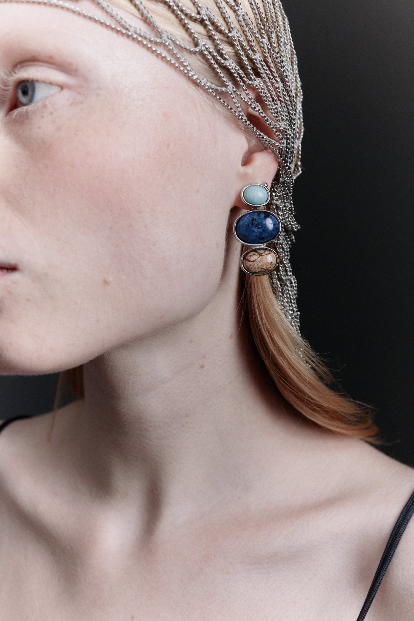 Vega Stone Linear Earrings