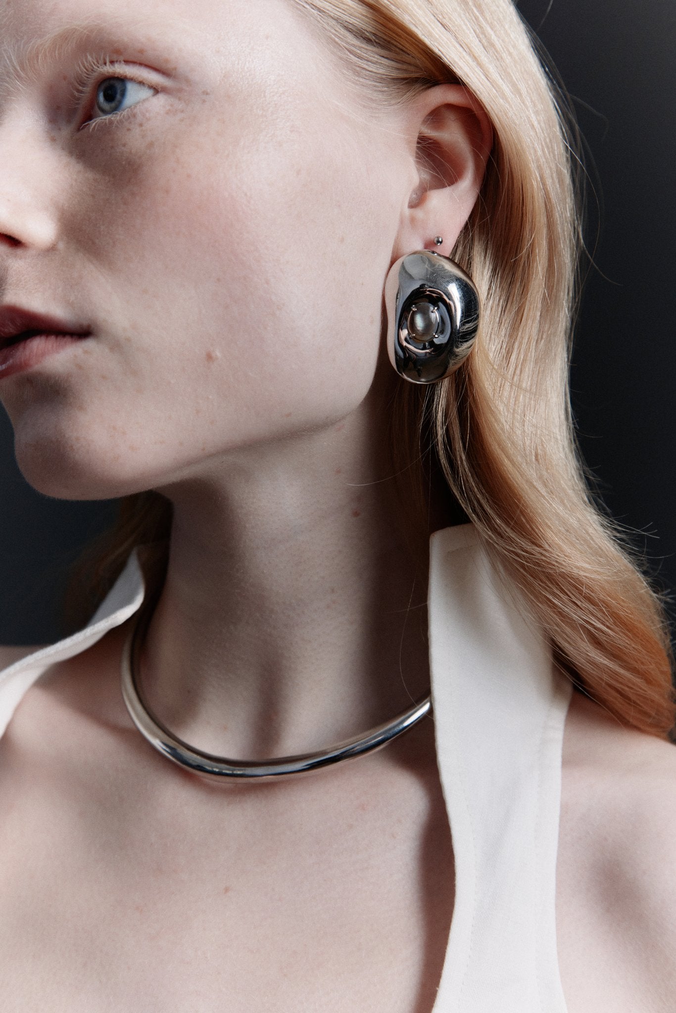 Zoe Shell Button Earrings