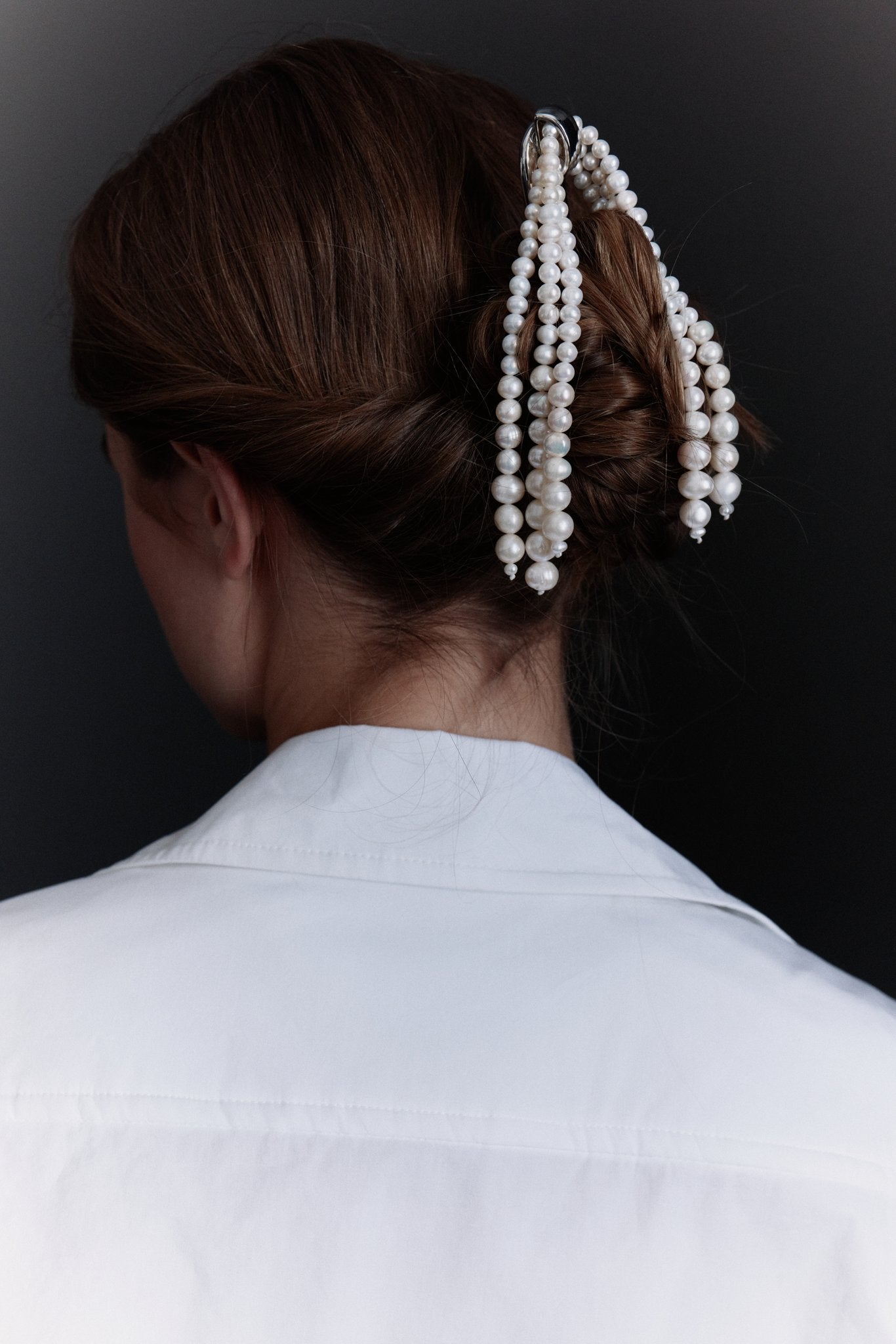 Broadway Freshwater Pearl Tassel French Pin