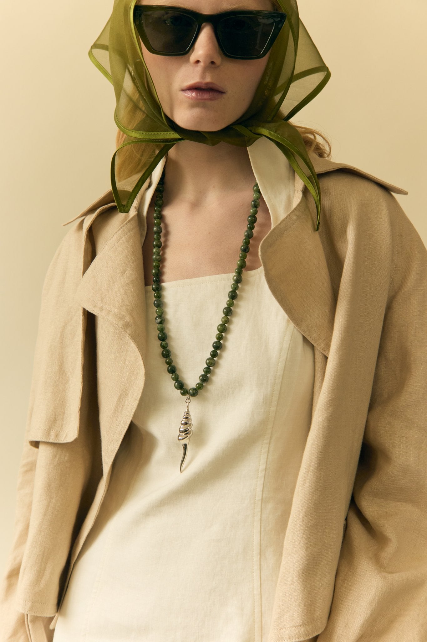 Sheer silk Structured Bandana