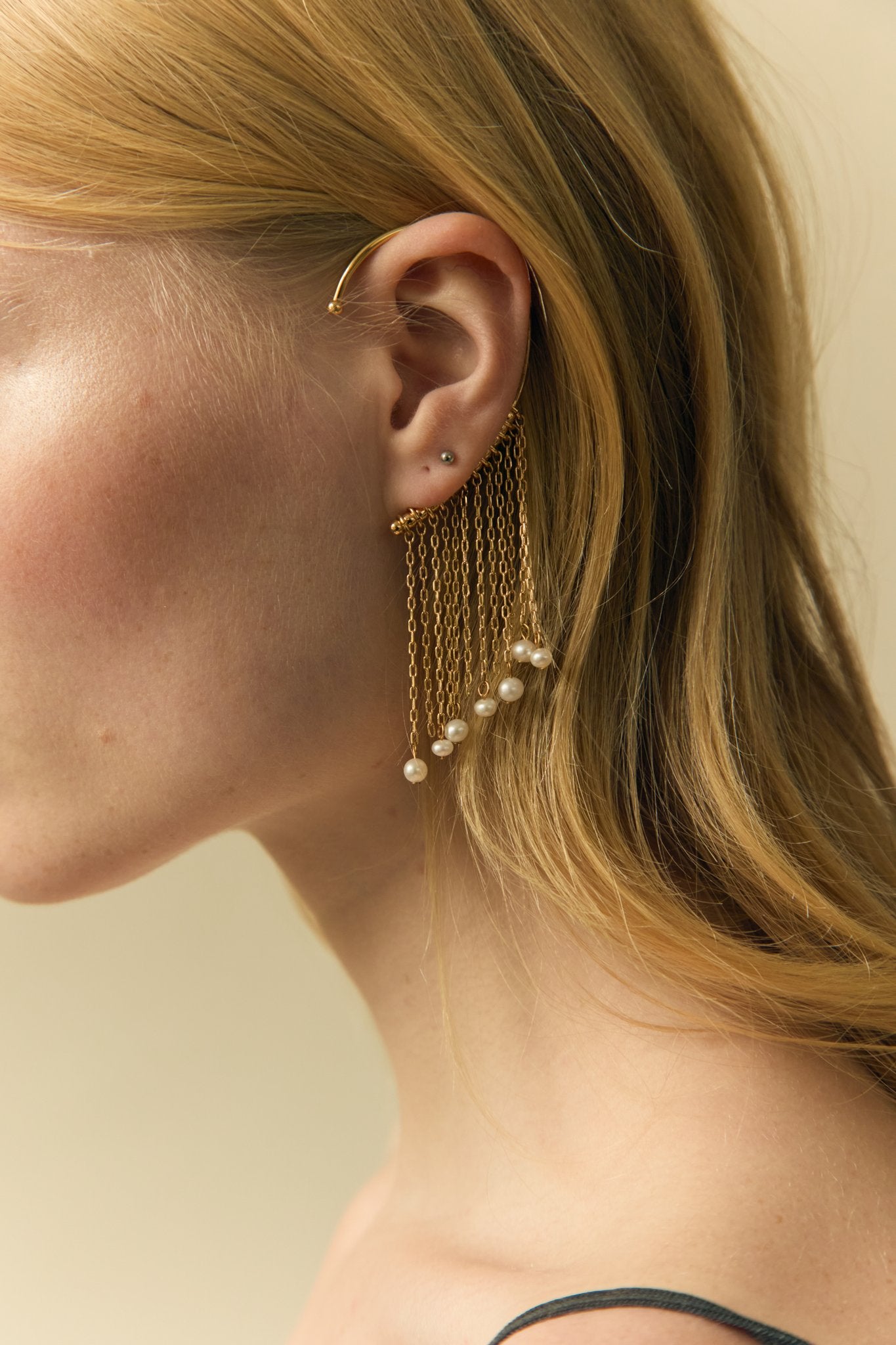 Freshwater Pearl Tassel Ear Cuff