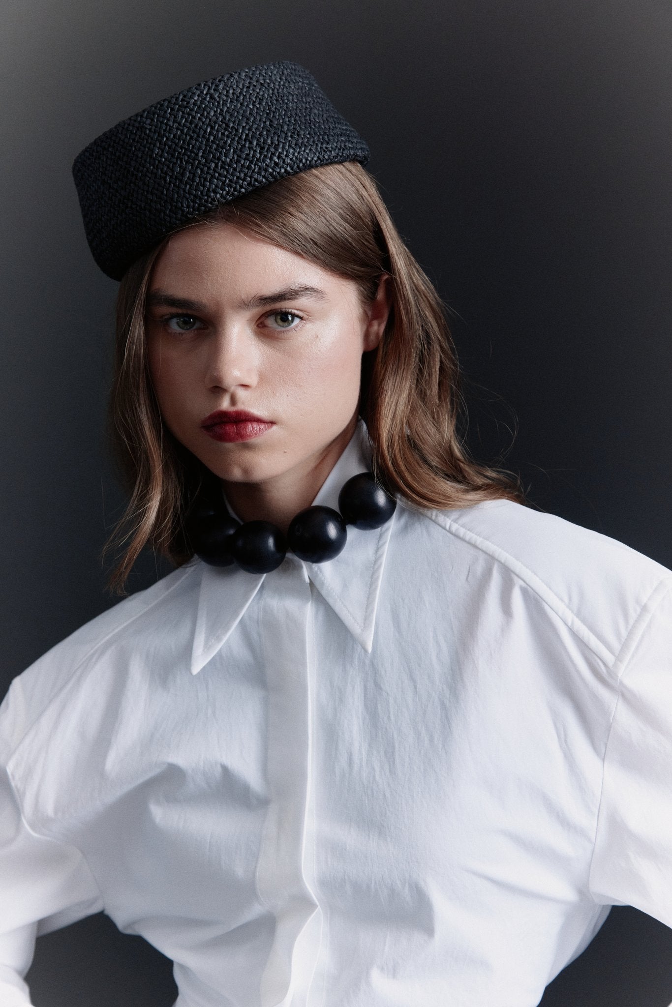 Rafia Pill Box Hat