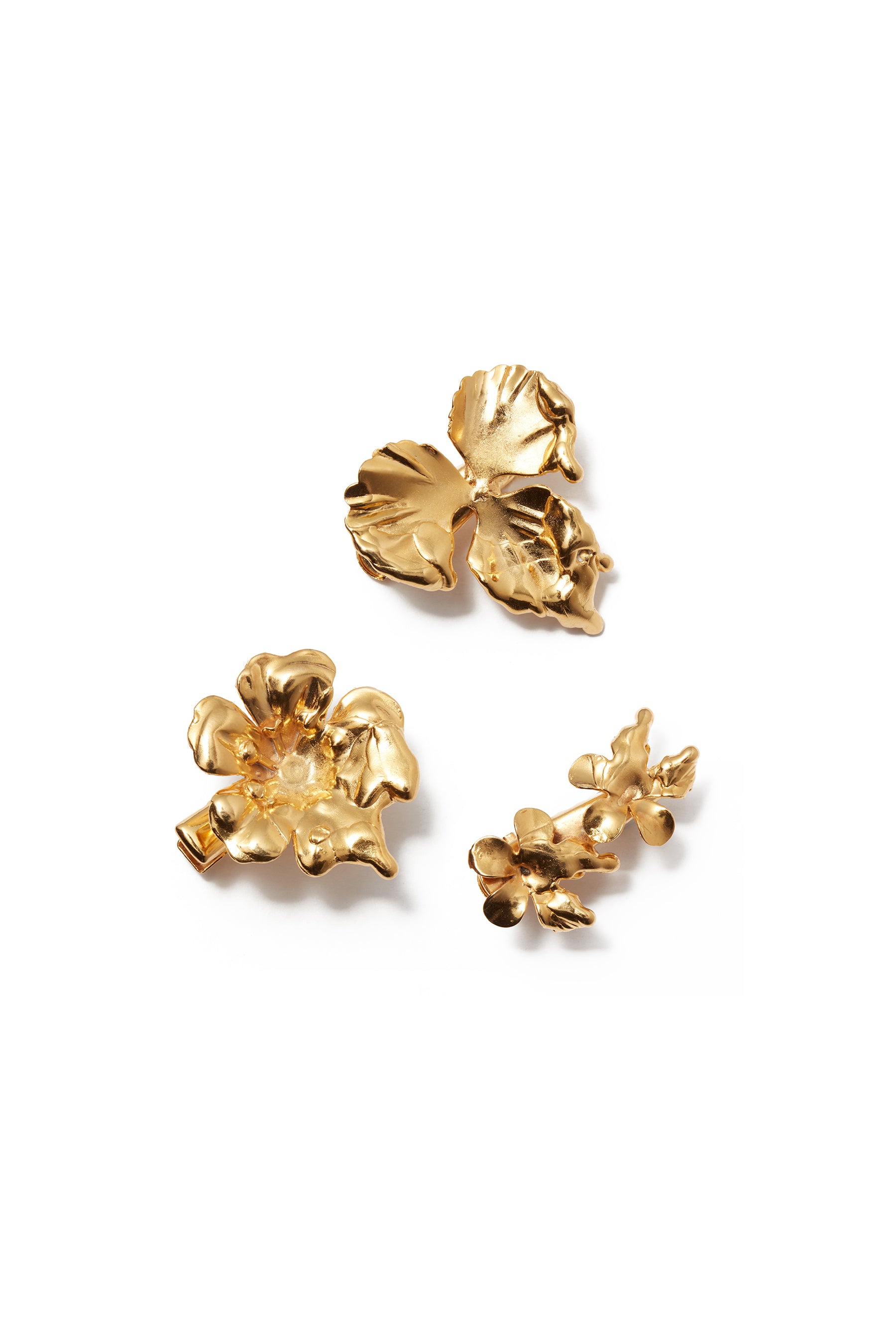 Lava Floral Clip Set of 3