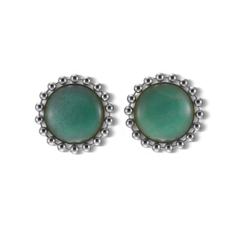 Lina Ballchain Button Earrings