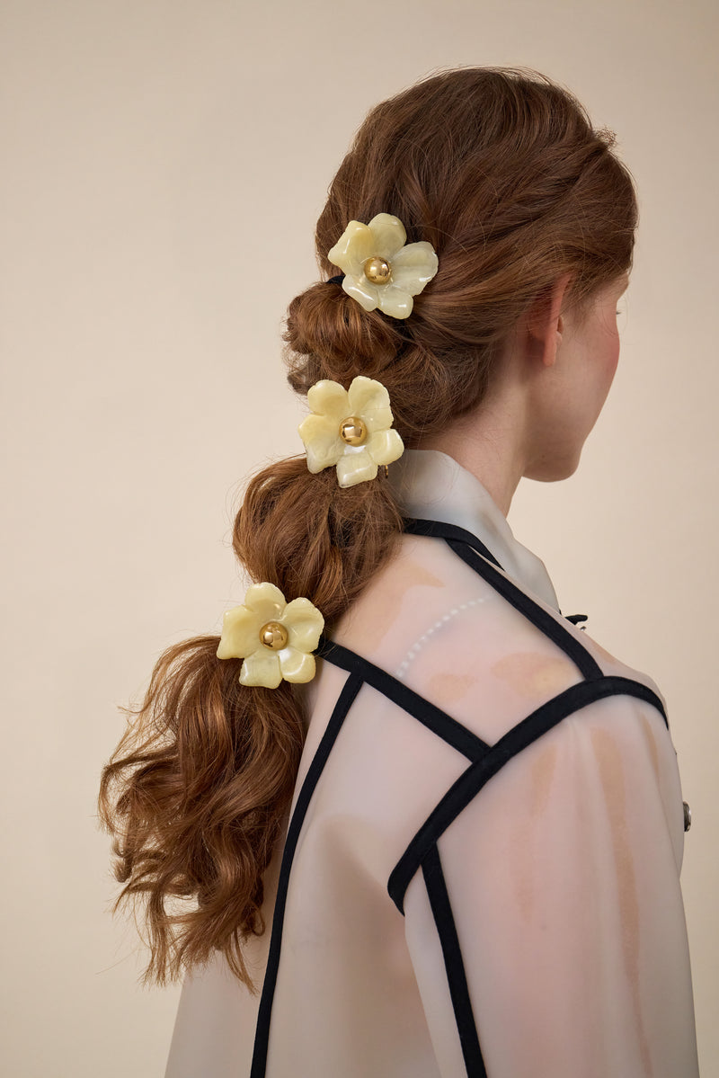 Eden Resin Floral Ponytail Holder