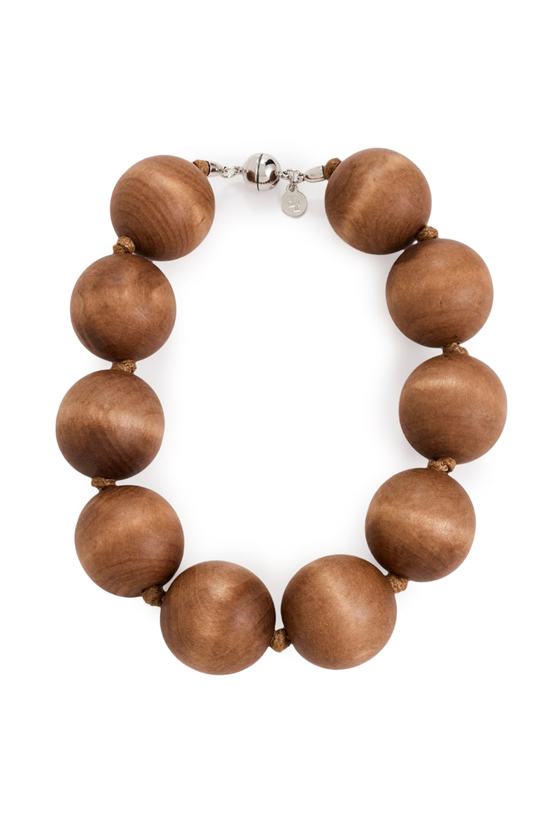 Arlo Oversized Wood Necklace