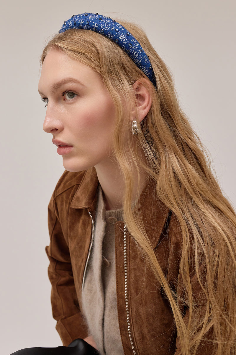 Paisley Crystal Padded Headband