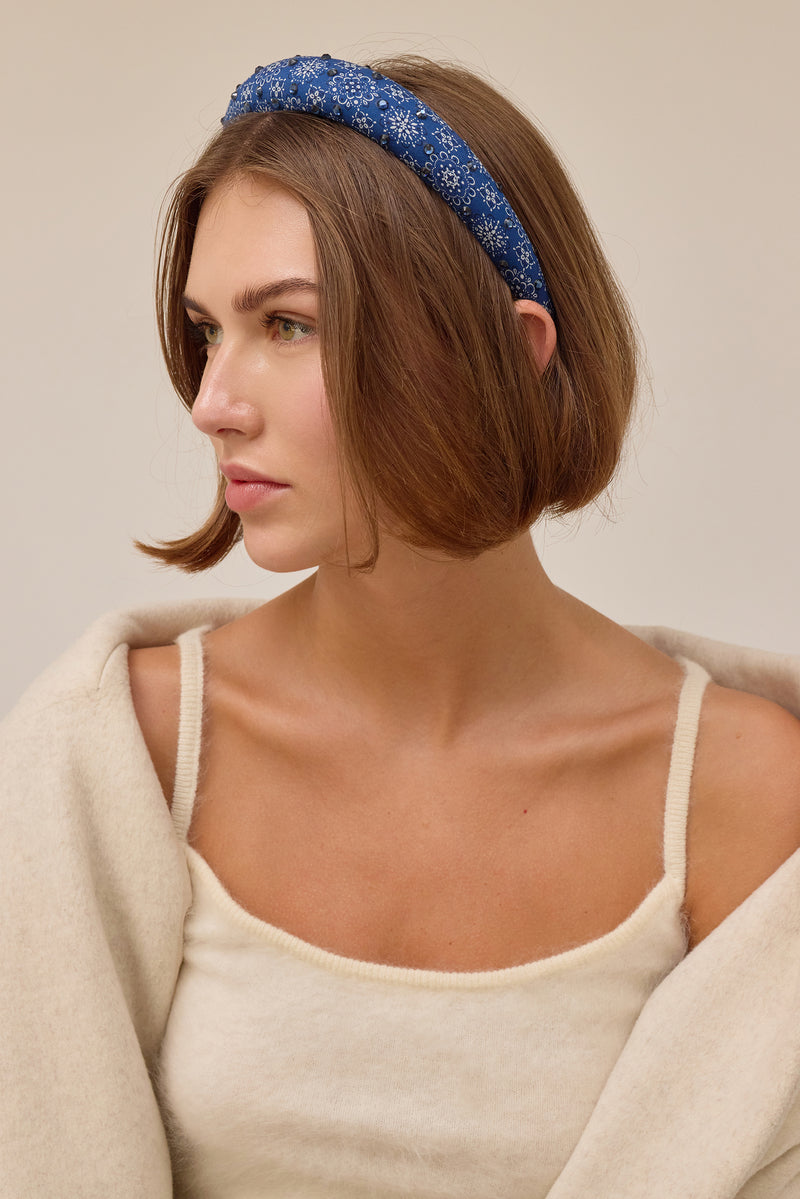 Paisley Crystal Padded Headband