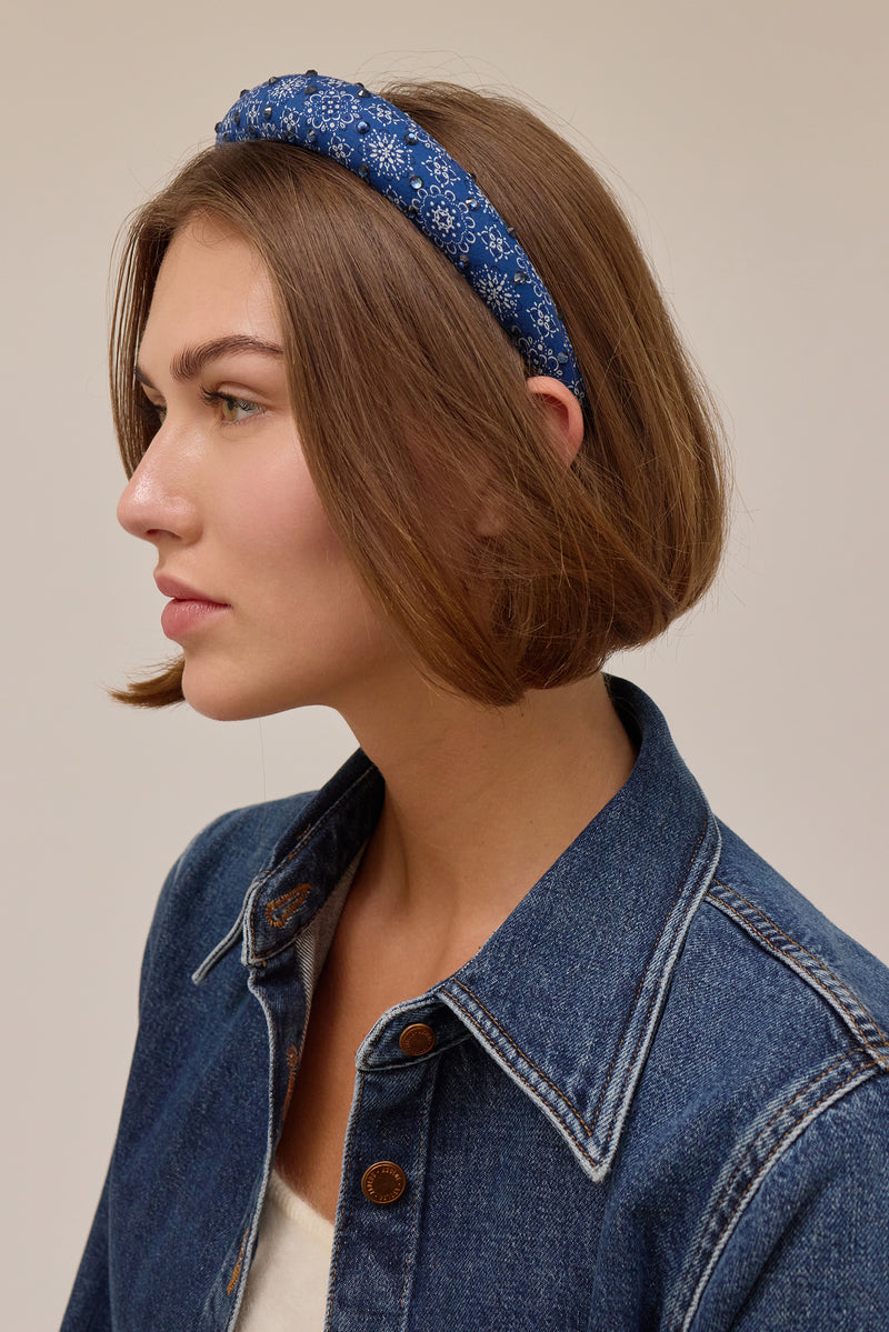 Paisley Crystal Padded Headband