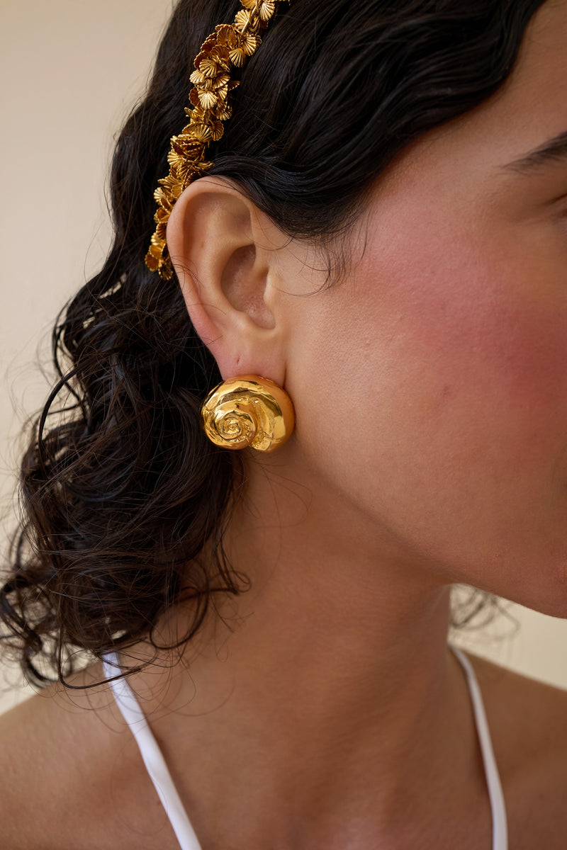 Leila Metal Swirl Earrings