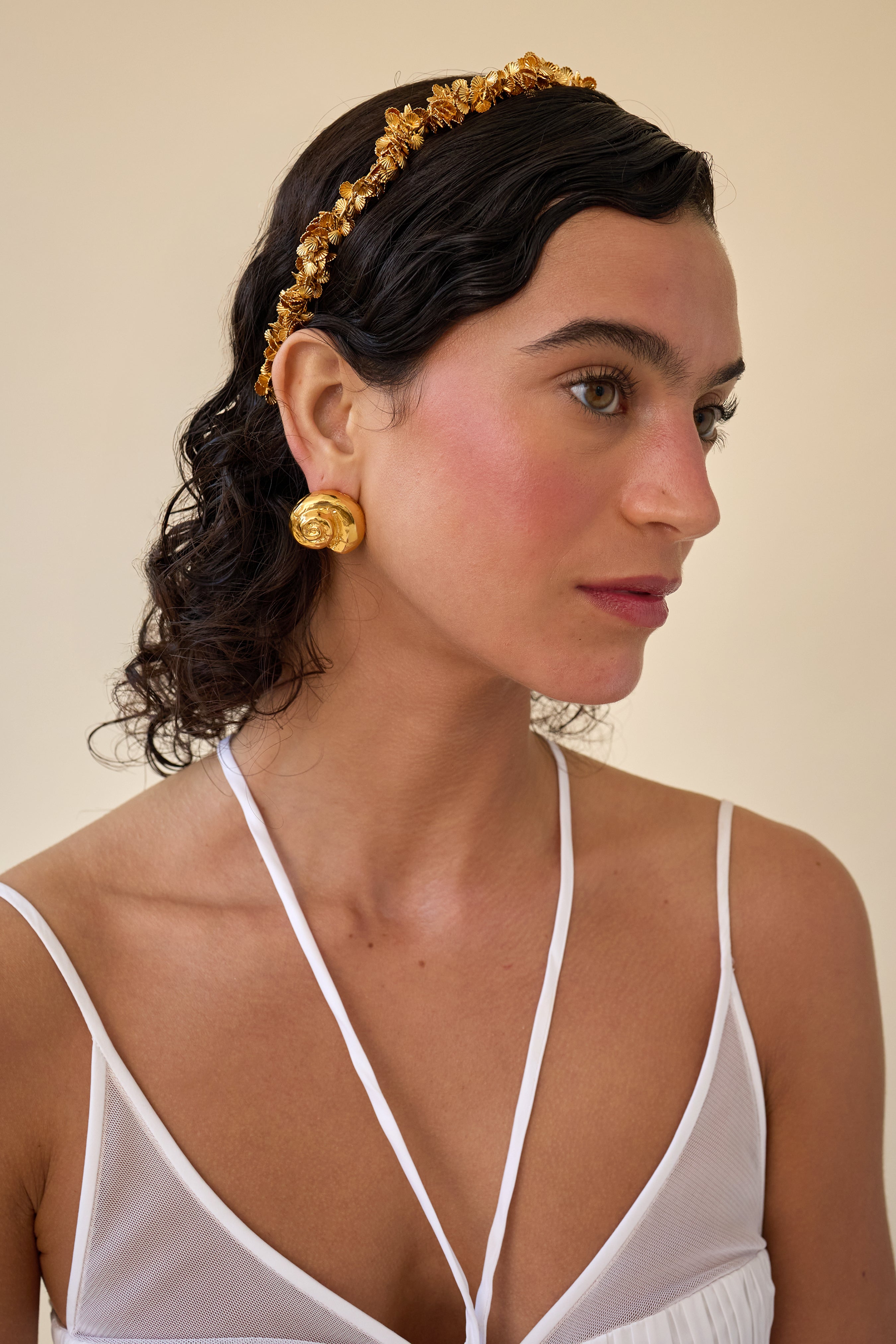 Leila Metal Swirl Earrings