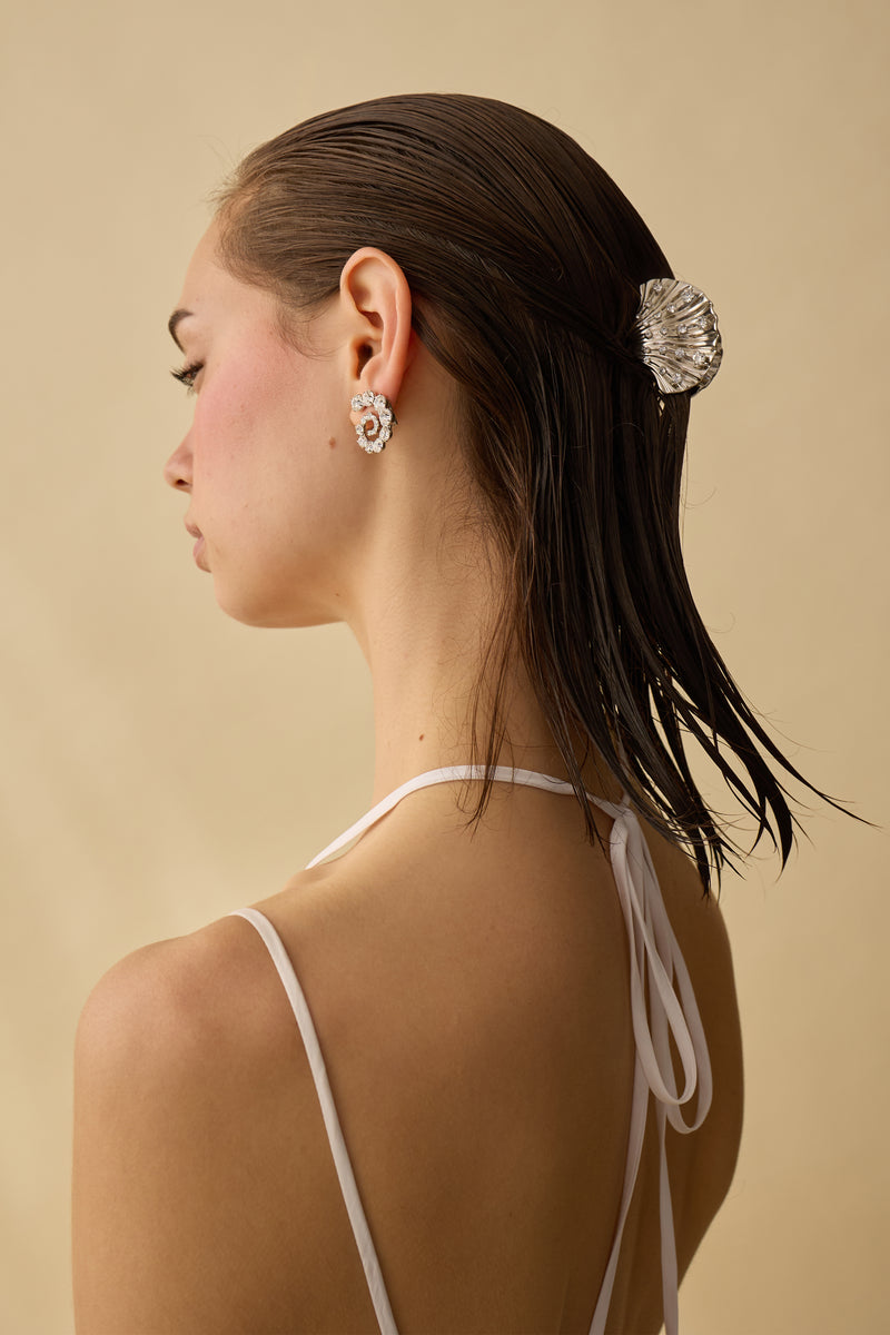 Crystal Shell Mini Claw Clip