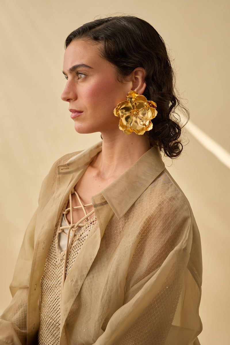 Lilly Bloom Clip On Earrings