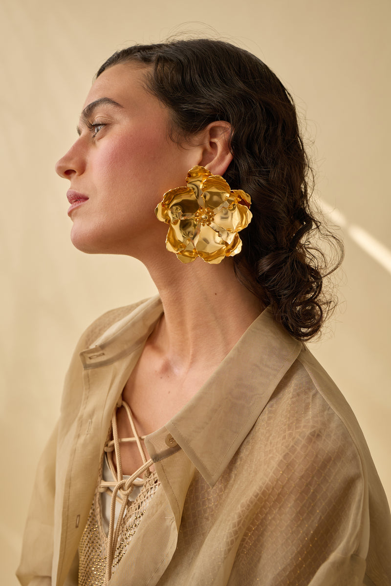 Lilly Bloom Clip On Earrings