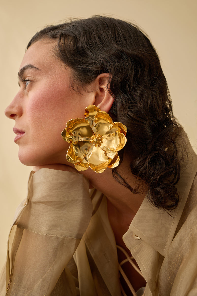 Lilly Bloom Clip On Earrings