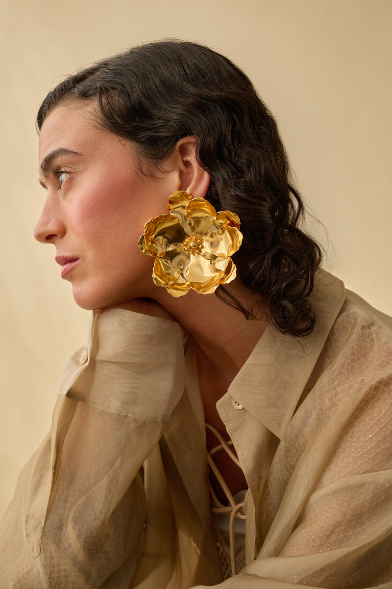 Lilly Bloom Clip On Earrings