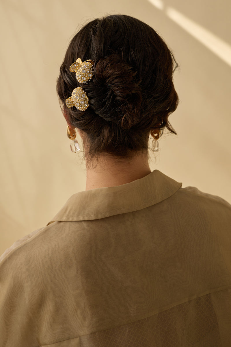 Mini Tess Pave Claw Clip