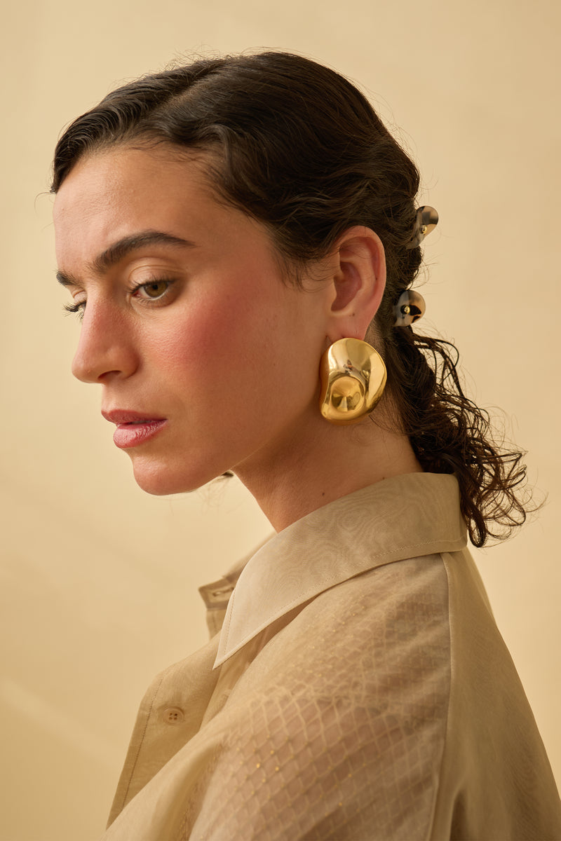 Zoe Button Earrings