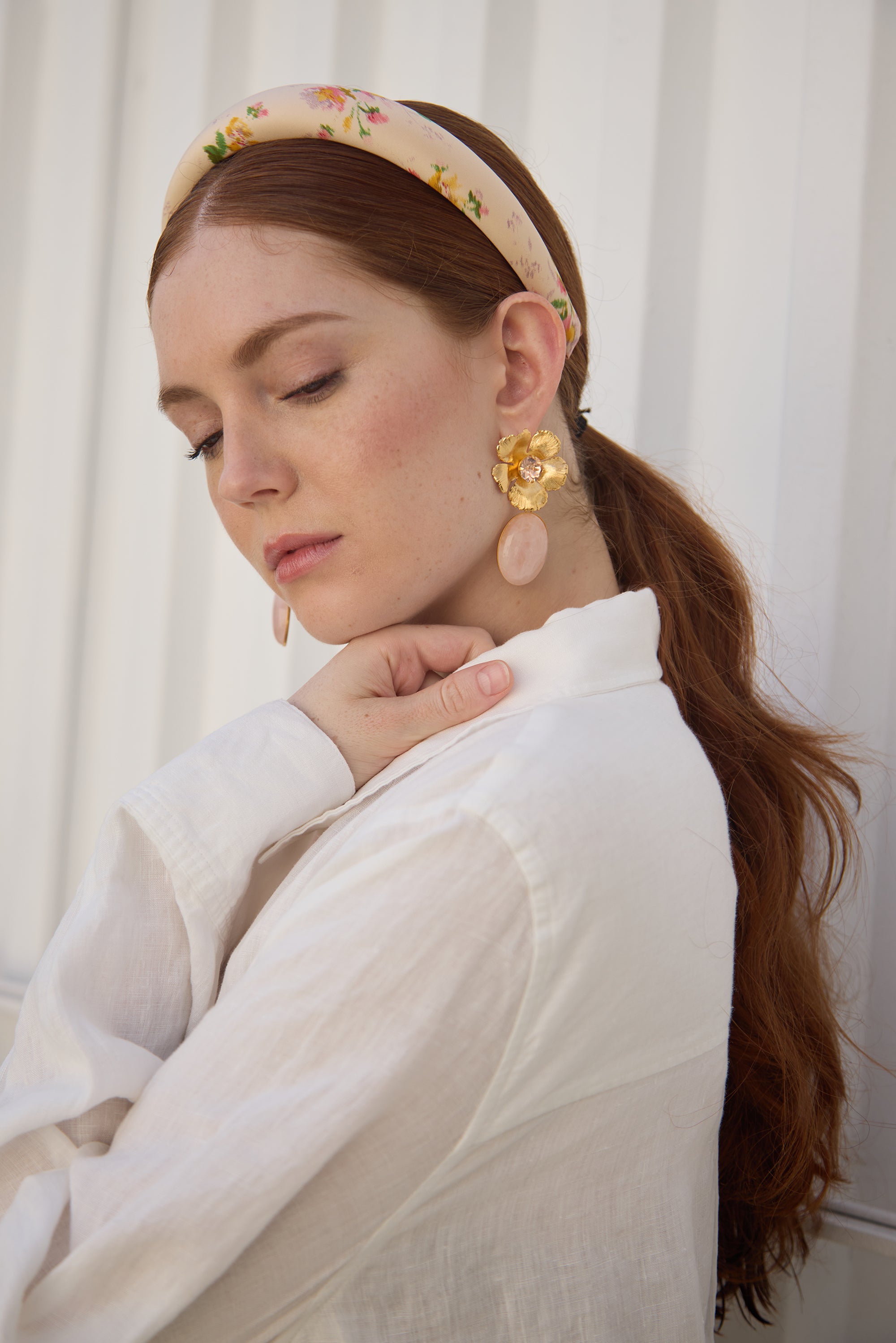 Eden Crystal and Stone Drop Earrings