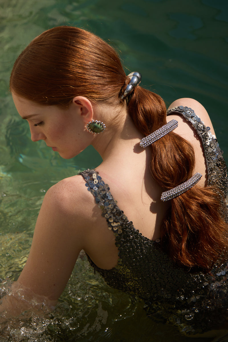 Zoe Ballchain Bar Barrette