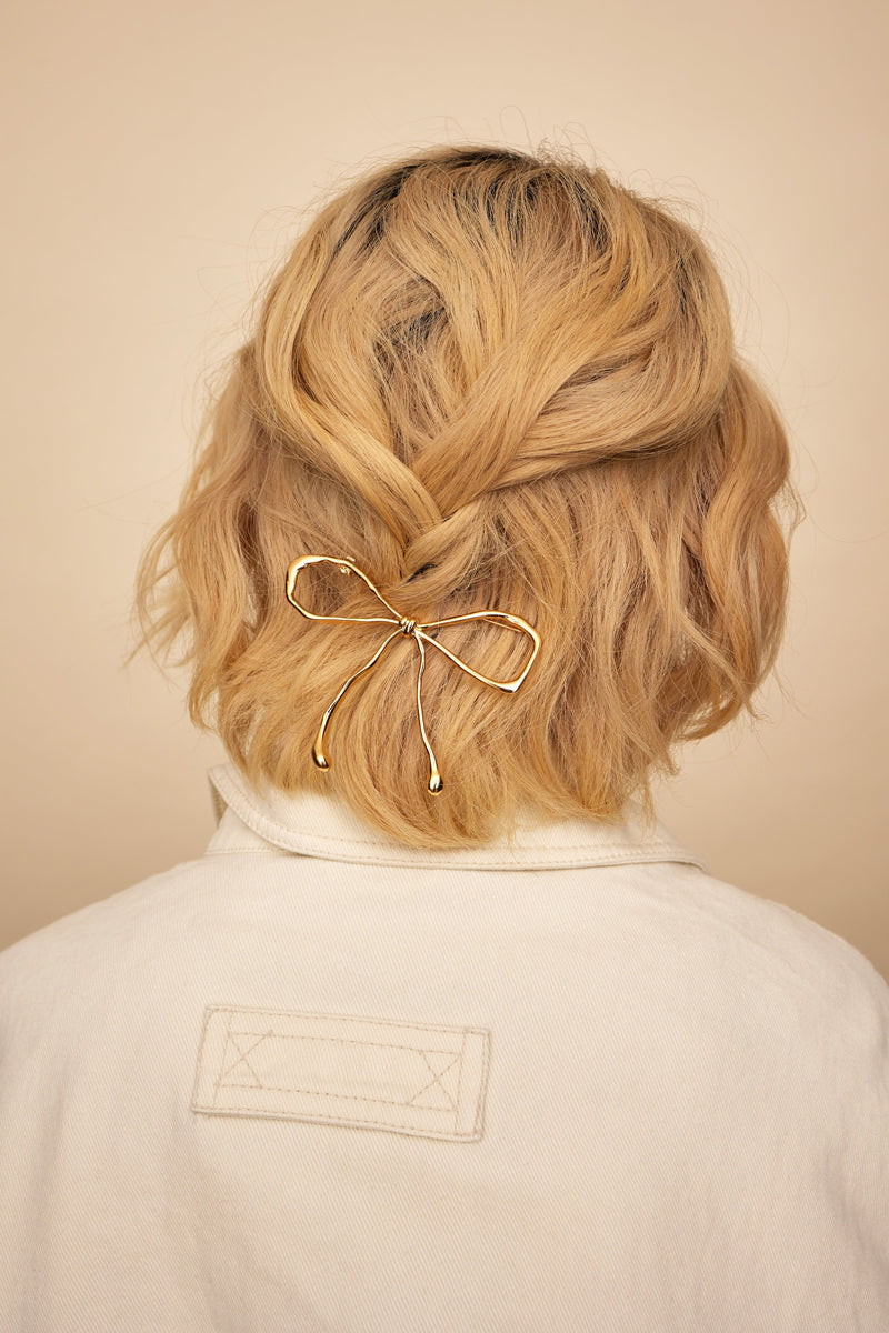 Glossy Bow Barrette