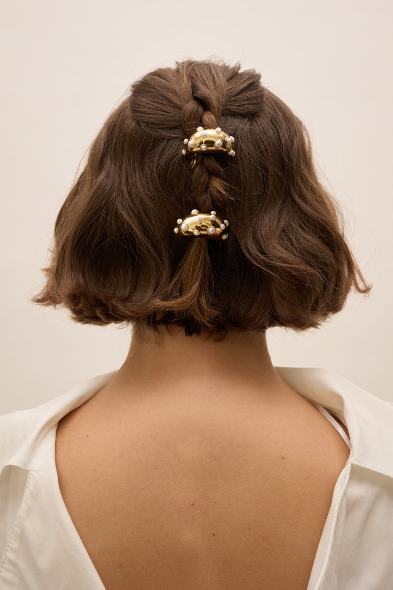 Siena Pearl Mini Dome Pony Cuff