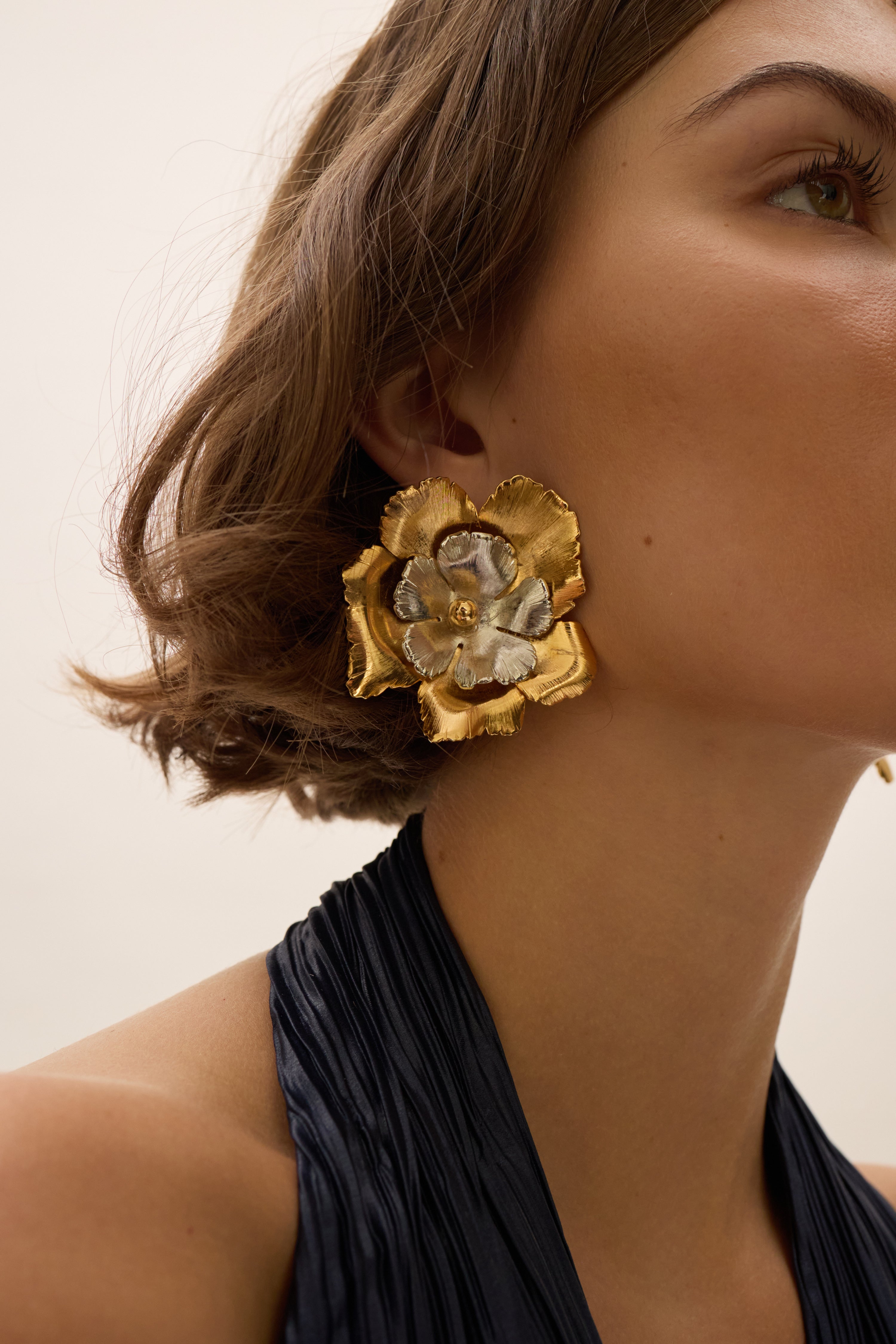 Eden Floral Mixed Metal Earrings