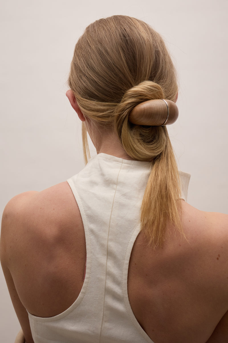 Amara Wood Dome Pony Cuff