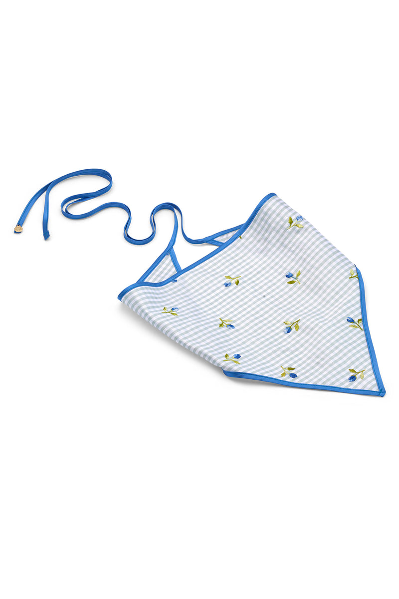 Floral Gingham Bandana