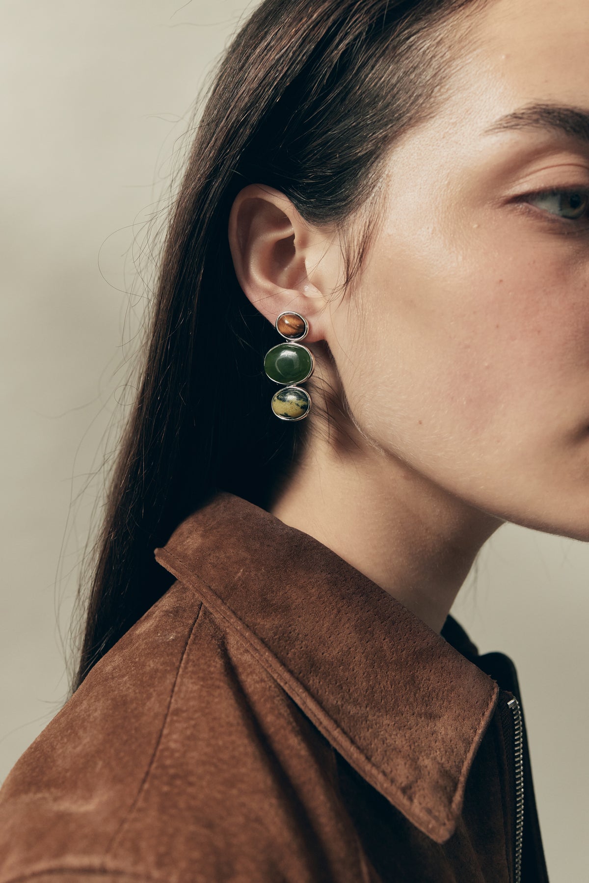 Vega Stone Linear Earrings