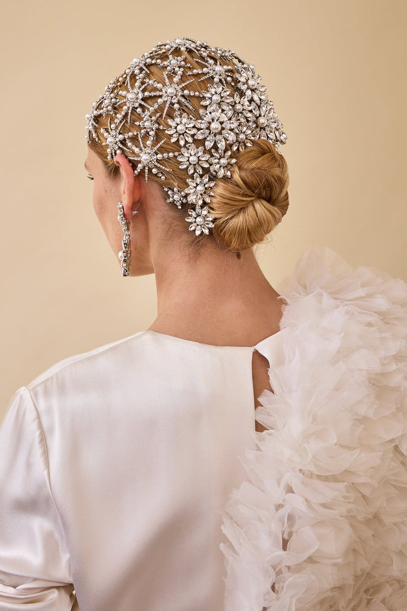 Starlet Pearl and Crystal Mini Comb Set of 2