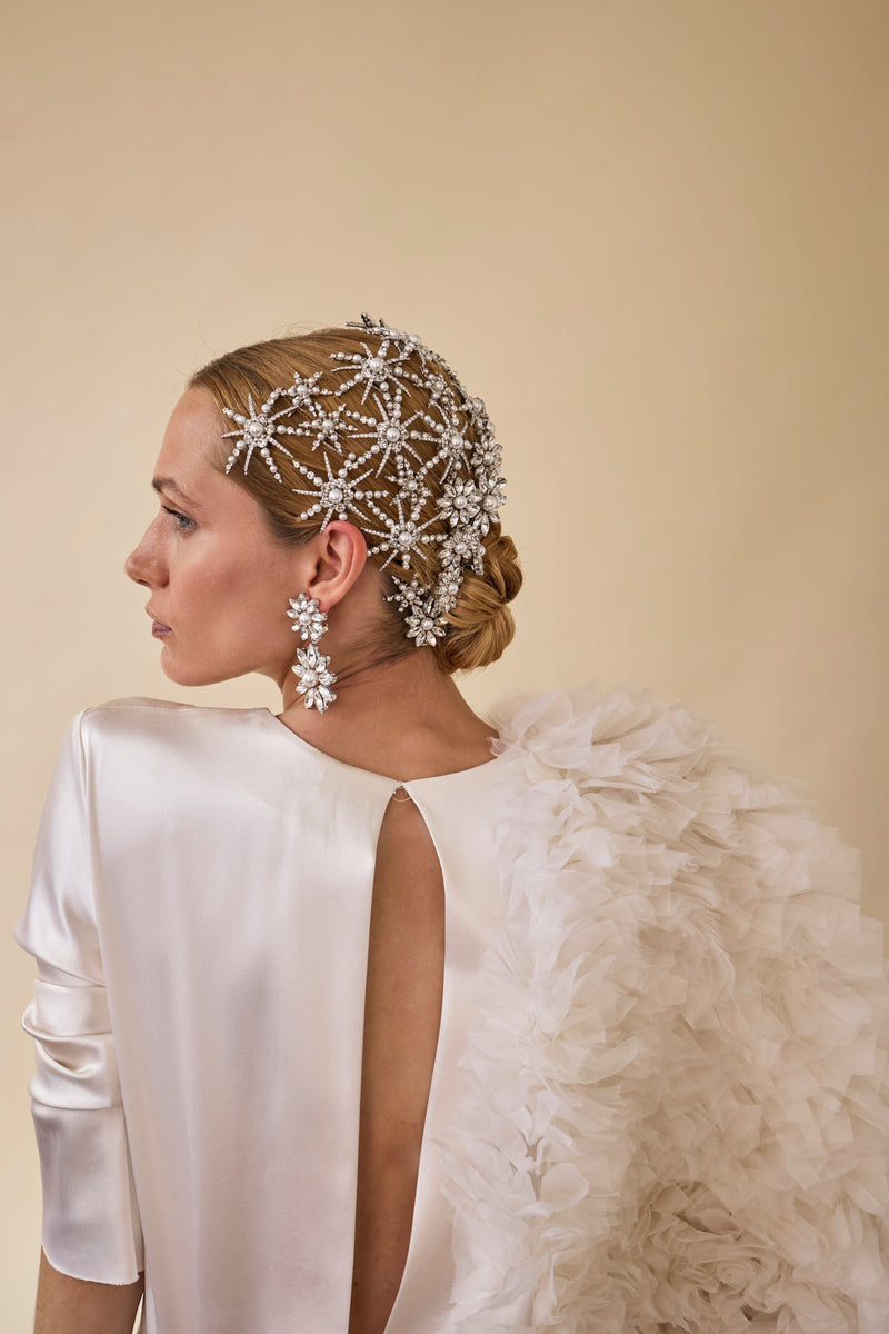 Starlet Pearl and Crystal Mini Comb Set of 2