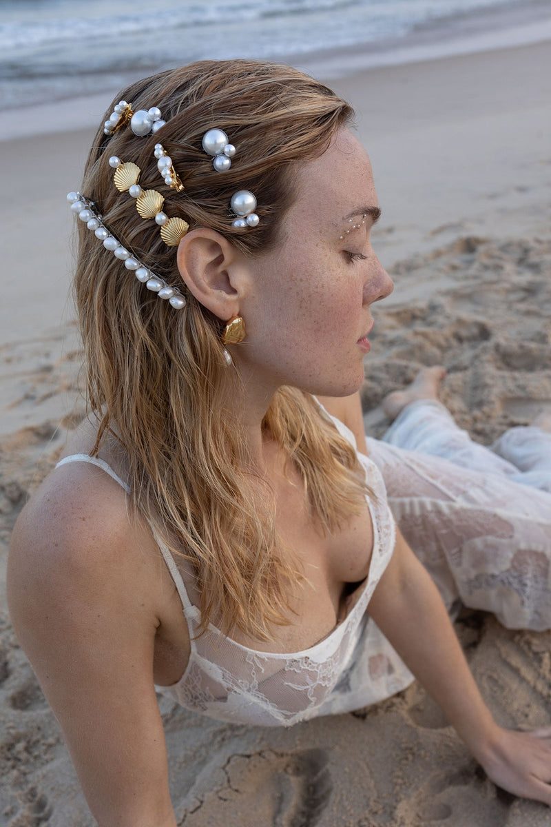 Sandy Pearl Barrette