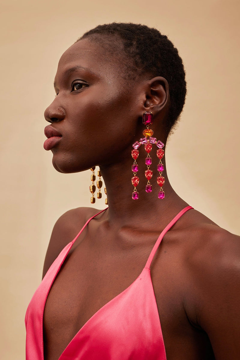 Mika Crystal Chandelier Earrings