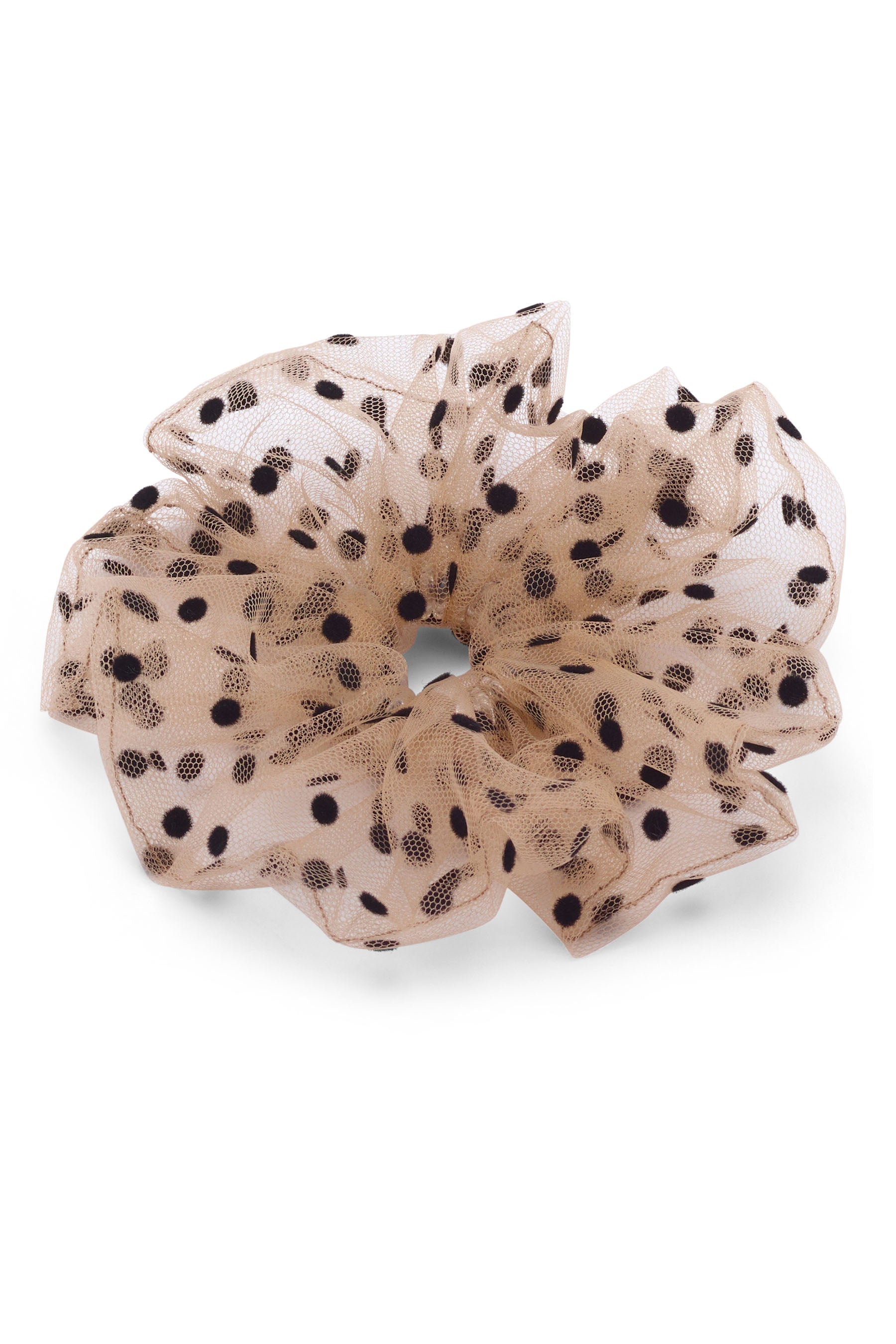 Juliette Polka Dot Tuelle Scrunchie