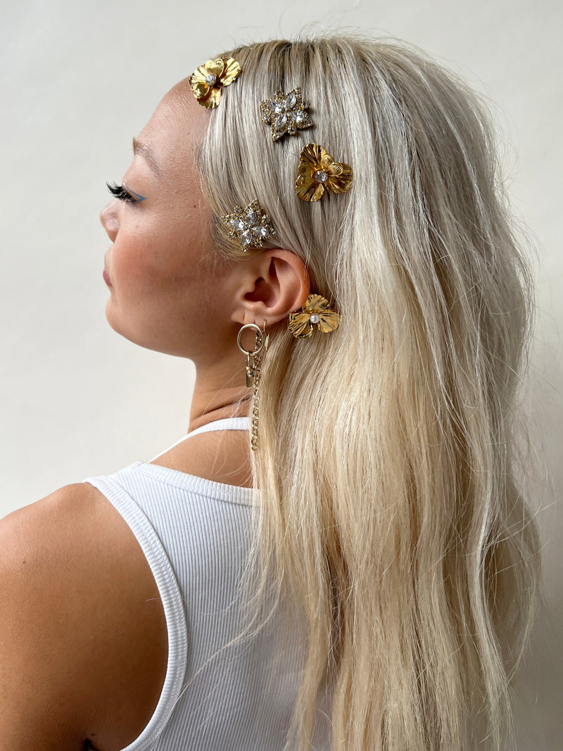 Pearl Poppy Clip Set of 3