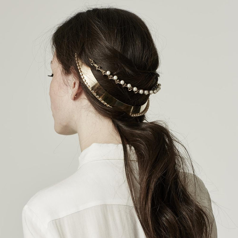 Glossy Pearl Wide Headband