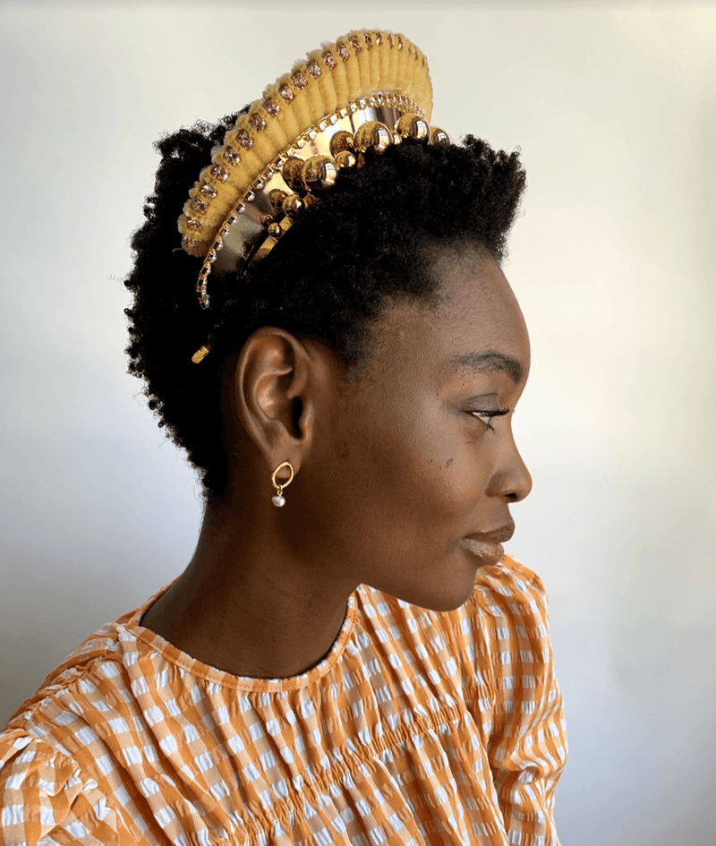 Glossy Pearl Wide Headband