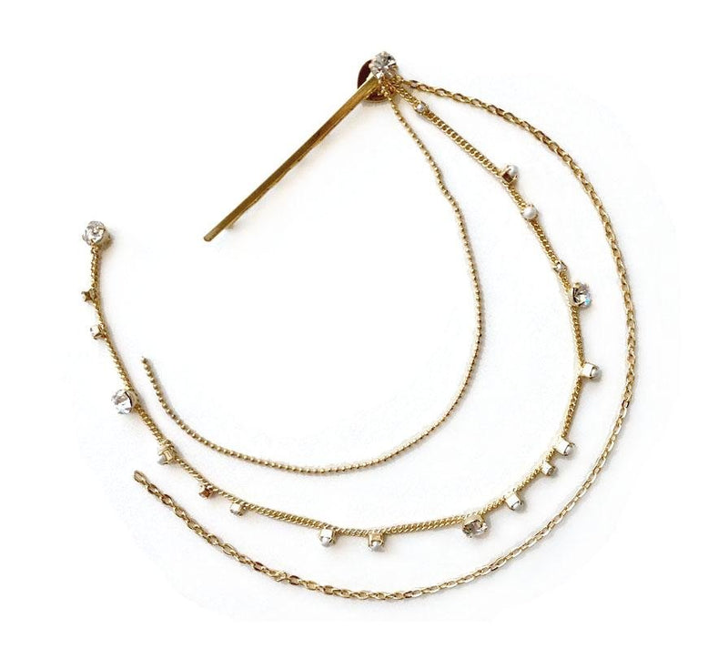 Coco Crystal and Pearl Tassel Bobbi