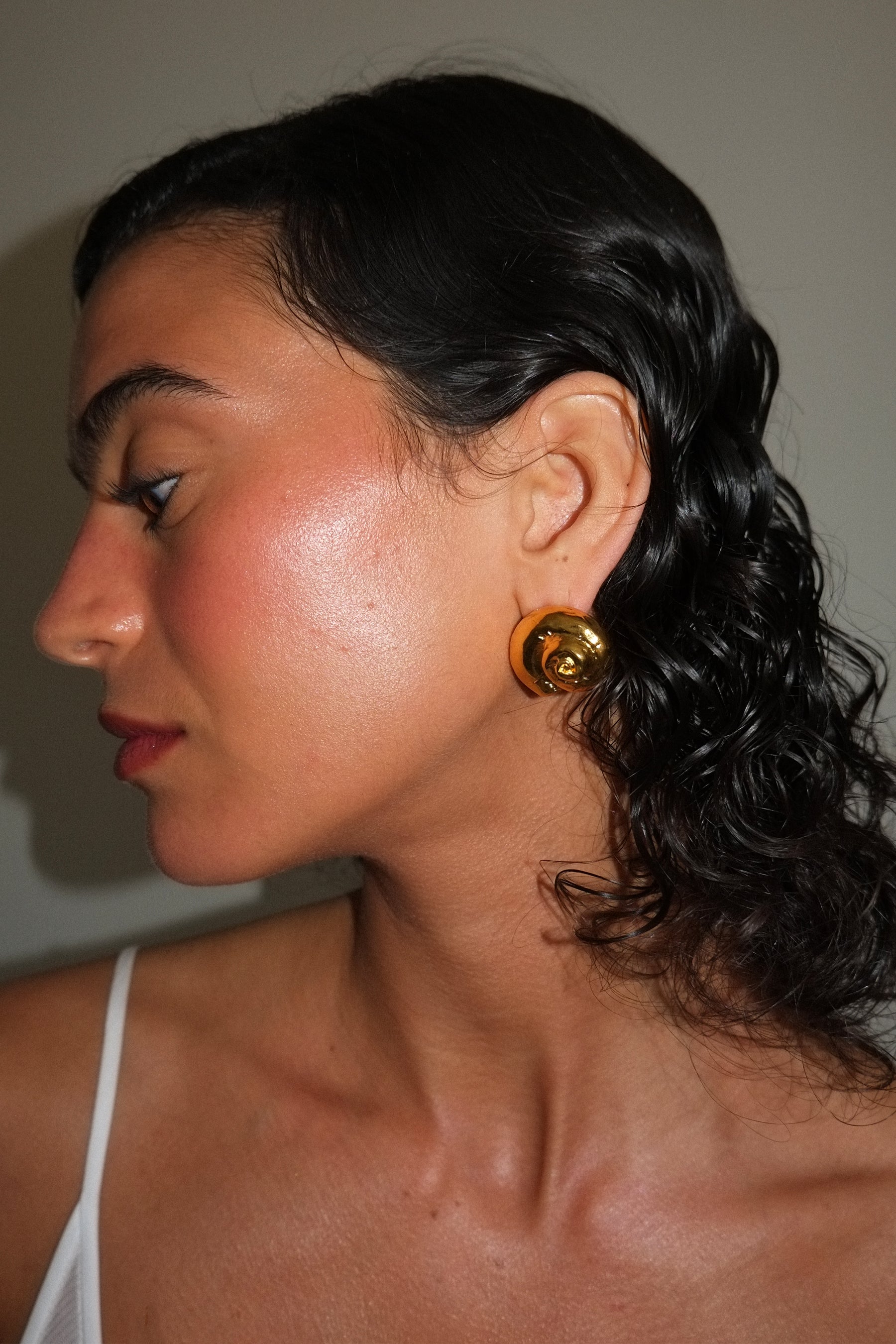 Leila Metal Swirl Earrings