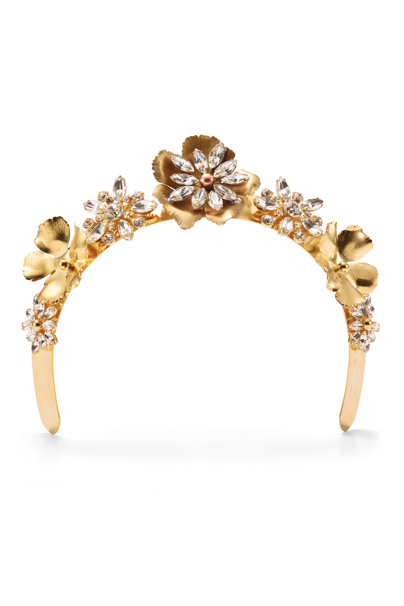 Jasmine Floral Crystal Crown