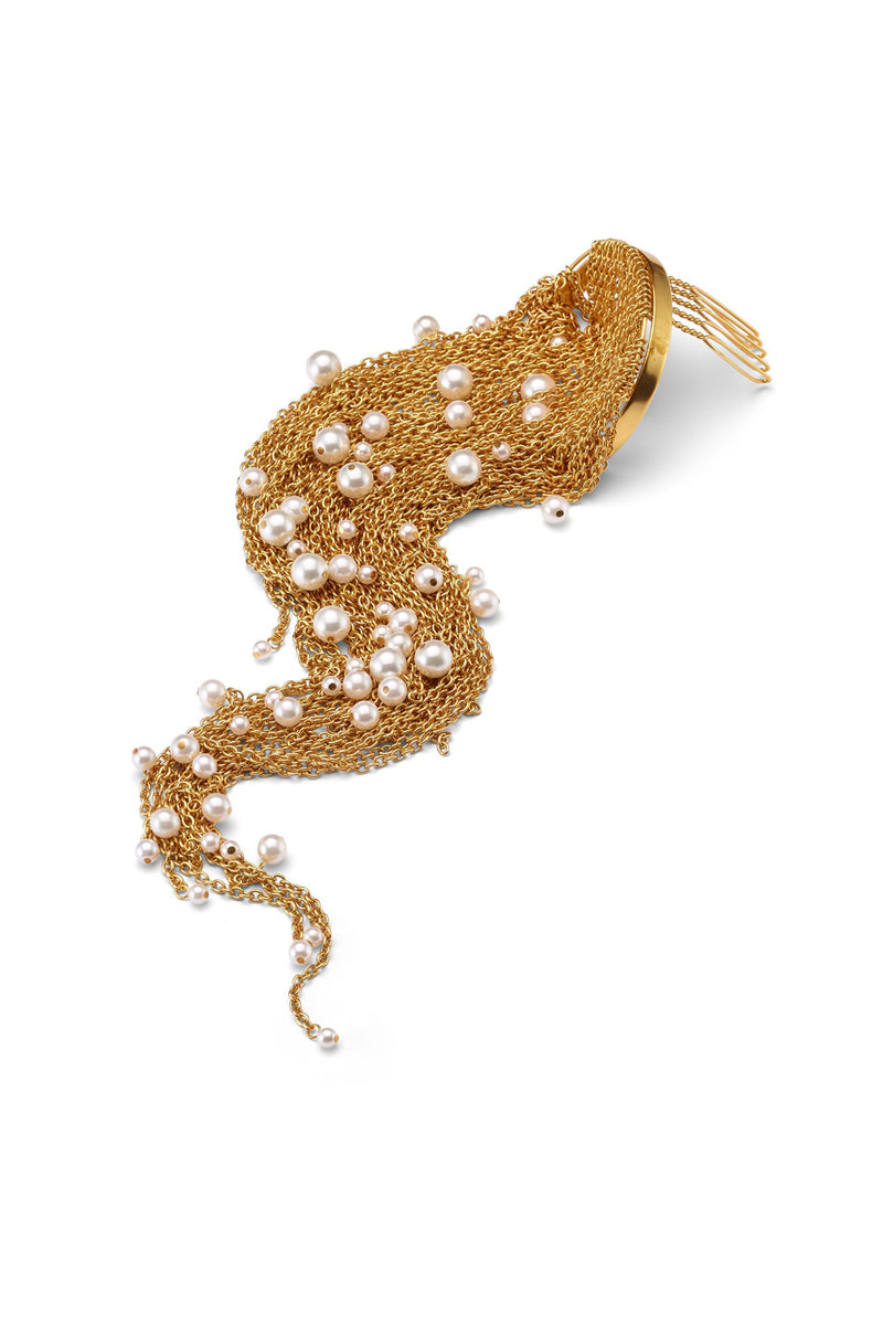 Liquid Chain Pearl Comb