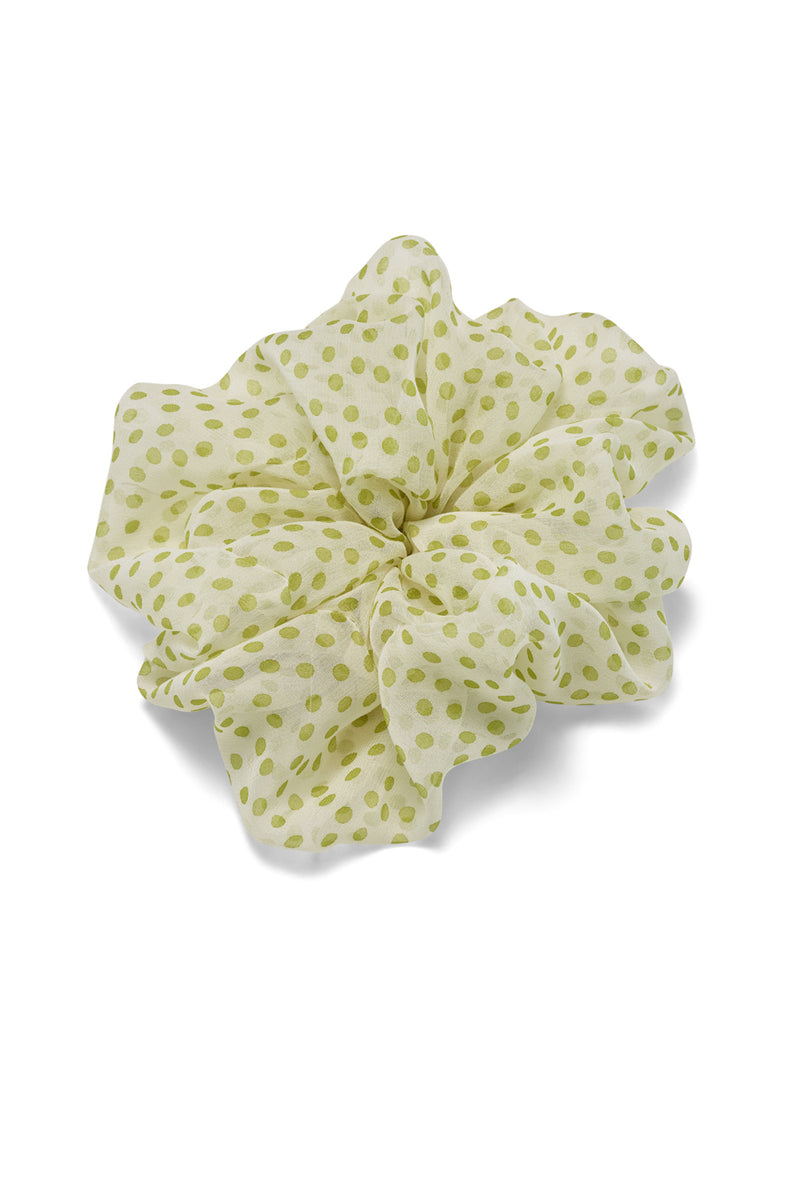 Juliette Polka Dot Silk Scrunchie