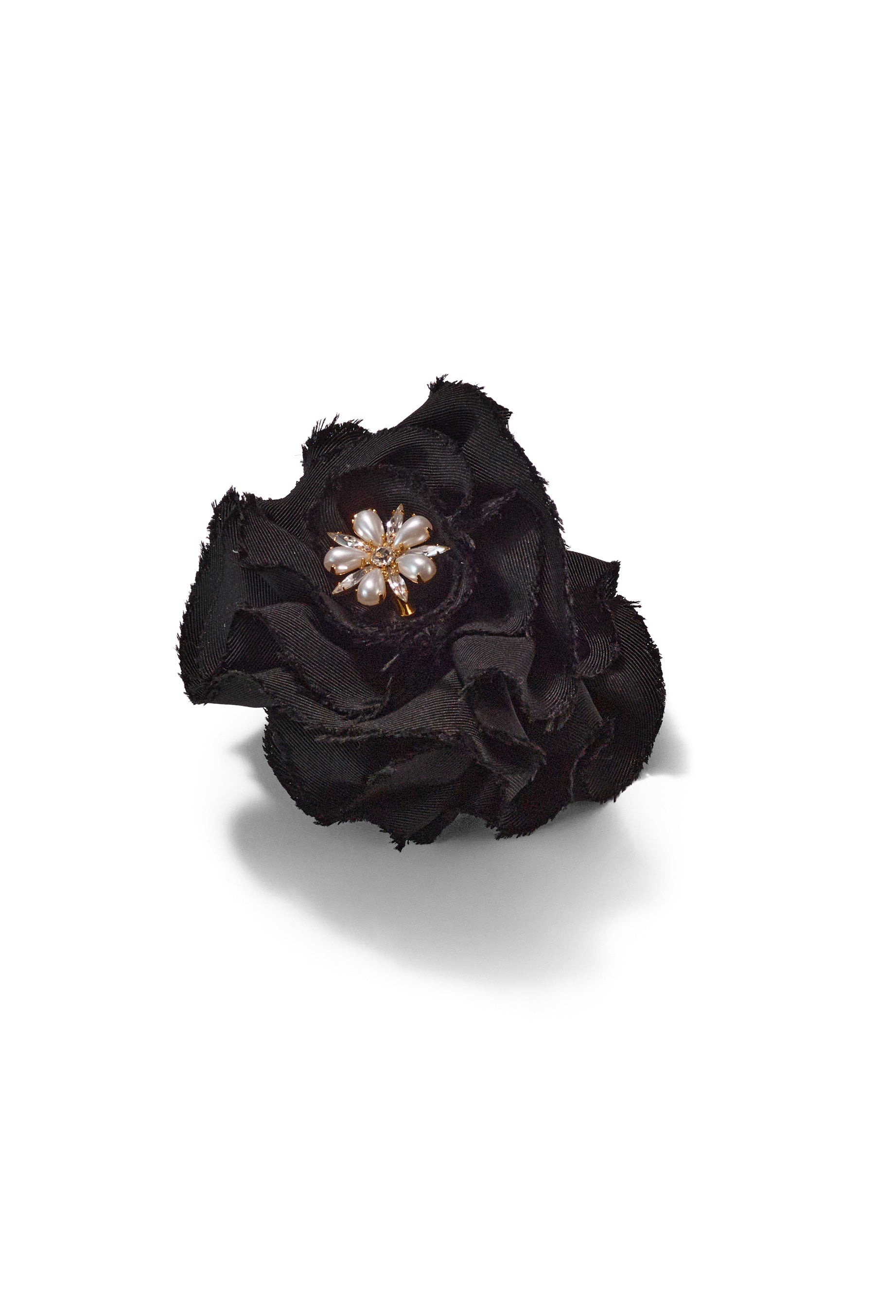 Annie Pearl and Crystal Rosette Claw Clip