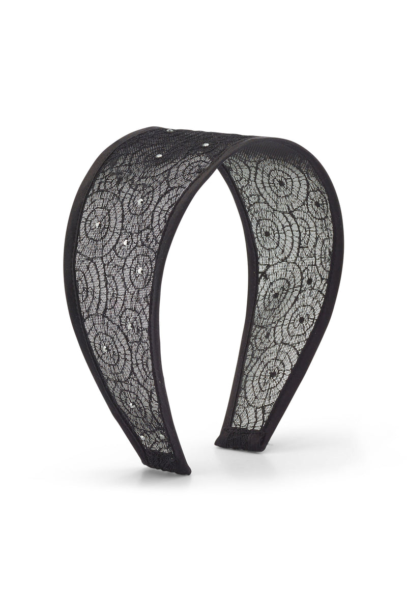 Giselle Wide Lace Crystal Headband