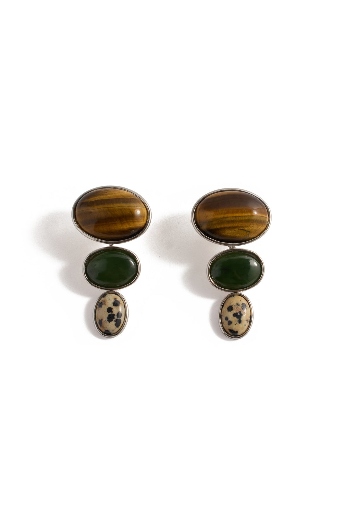 Oversized Vega Stone Linear Earrings
