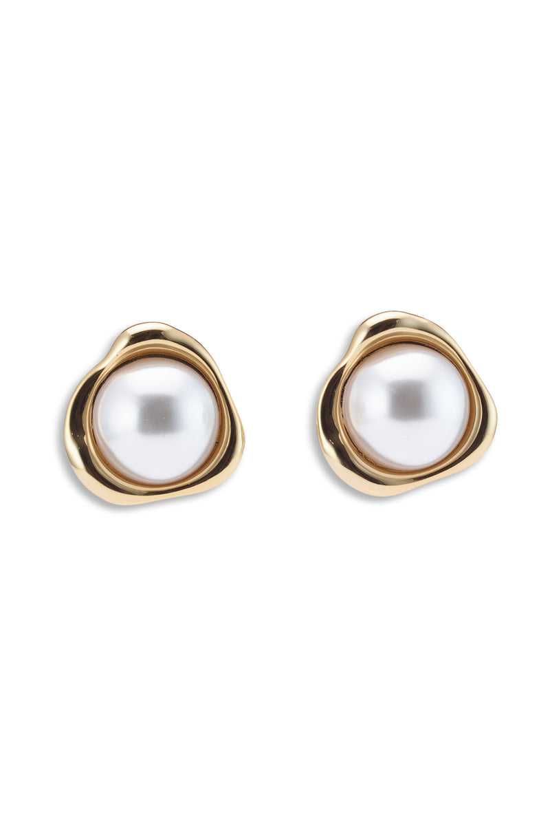Sloane Pearl Button Earrings