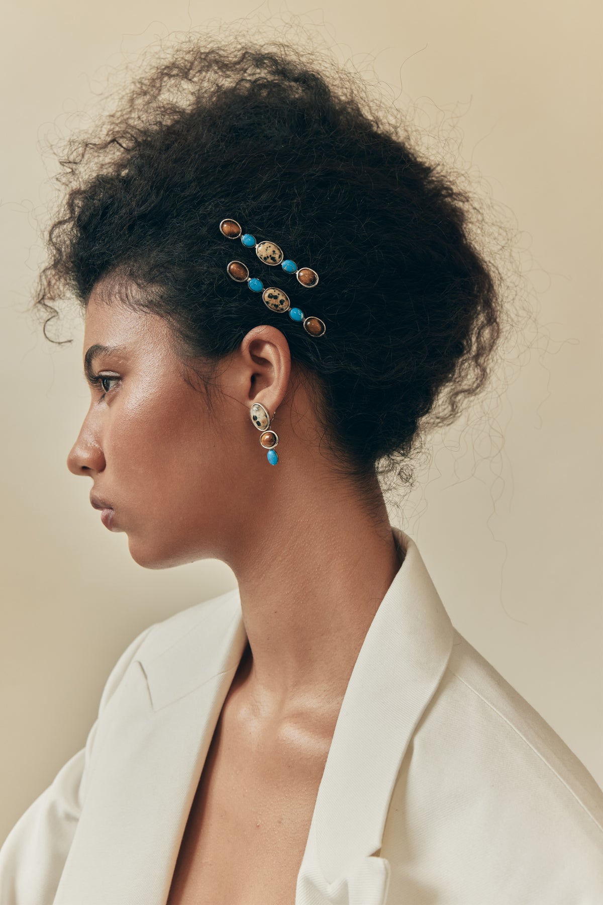 Petite Vega Stone Linear Earrings