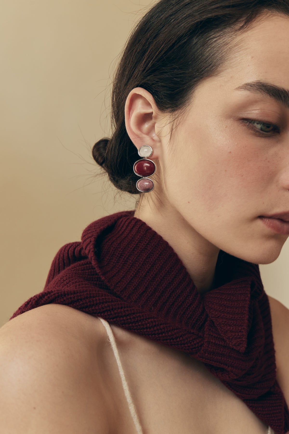 Vega Stone Linear Earrings