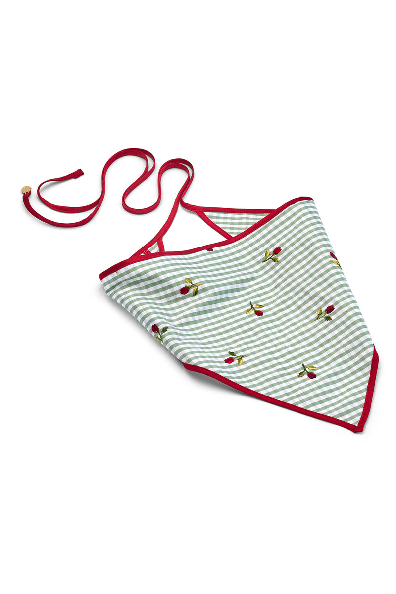 Floral Gingham Bandana